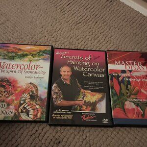 Lot of 3 watercolor painting DVDs